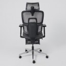 Кресло поворотное ENIGMA, серая сетка/алюминий (с подставкой для ног), коллекция AKSPRIME